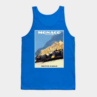 Monaco Grand Prix Auto Racing Monte Carlo Advertising Print Tank Top